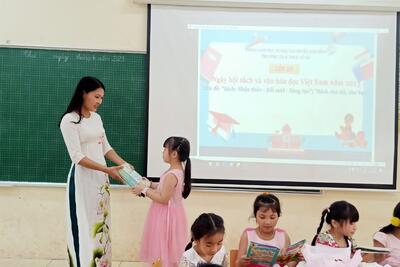 Một số hình ảnh "Ngày hội sách và văn hóa đọc Việt Nam" Năm 2023 của trường TH&THCS Vũ Xá, năm  học 2022-2023